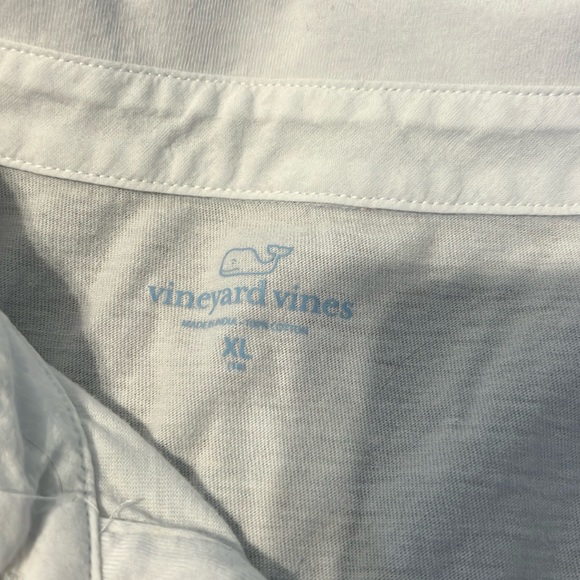 Vineyard Vines White Polo Collar Shirt - Picture 4 of 6